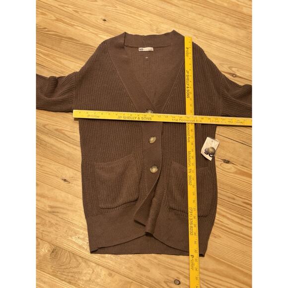 SO Brand Button Cardigan Fall Sweater Brown Women’s Juniors Size Small NWT - Picture 4 of 7